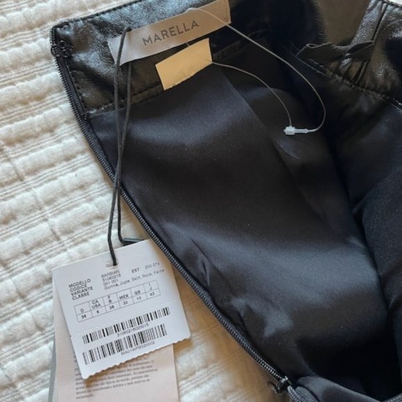 Marella Faux Leather Coated Pencil Skirt - 6 - Picture 11 of 15